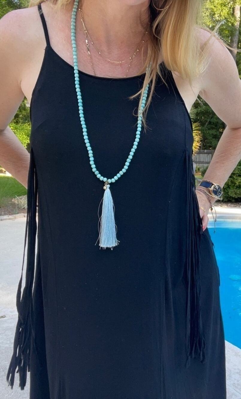 NWT Very J knit boho cowgirl fringe shift dress